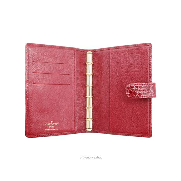 🔴Louis Vuitton Agenda Fonctionnel PM - Alligator Rubis - Picture 7 of 10